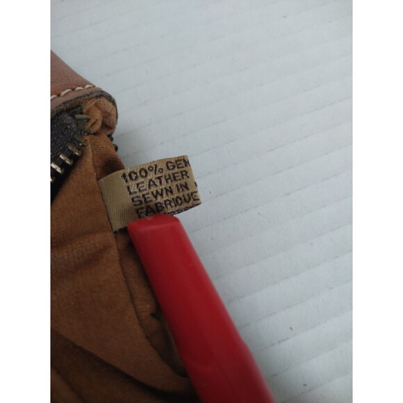 Patricia Nash Wristlet Clutch Zipper Wallet Leather brown small mini bag purse - Picture 7 of 16